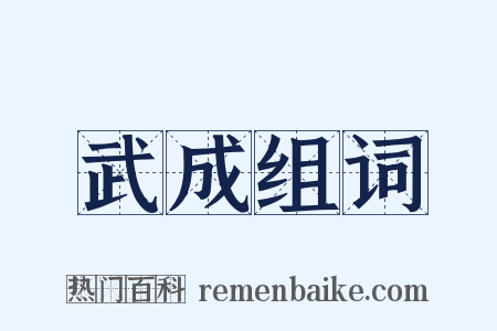 武成组词是什么意思的图片
